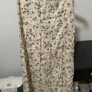 floral slit maxi skirt